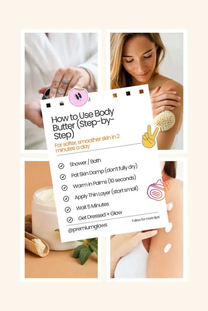How to use body butter step by step after showering for long-lasting moisture