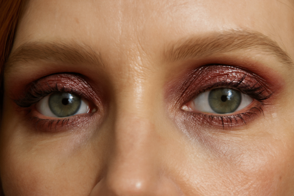 rich burgundy eyeshadow for green eyes