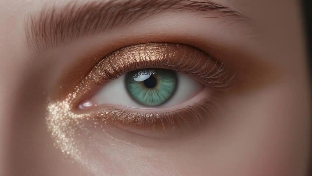 cooper eyeshadow for green eyes