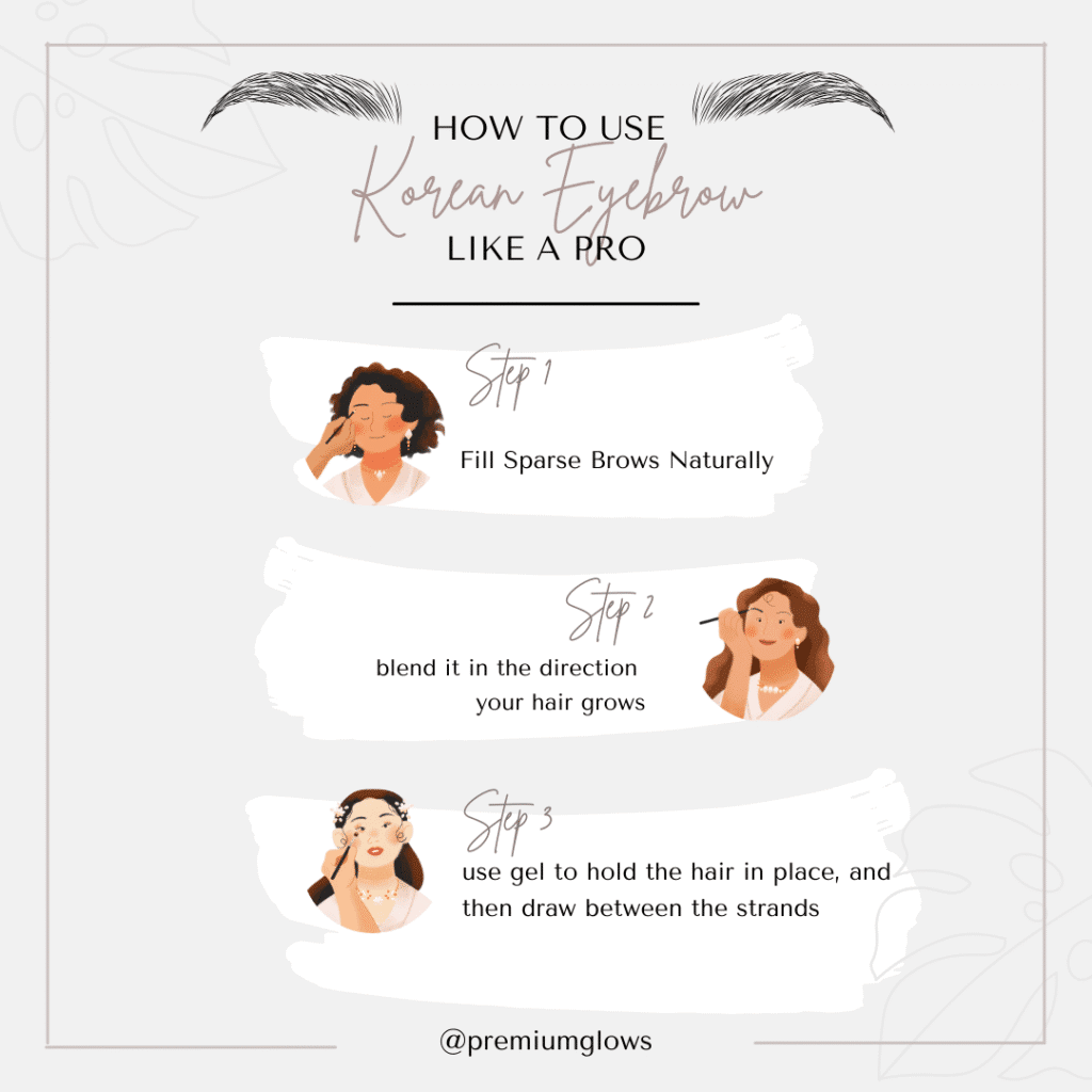 how to use korean eyebrow pencil