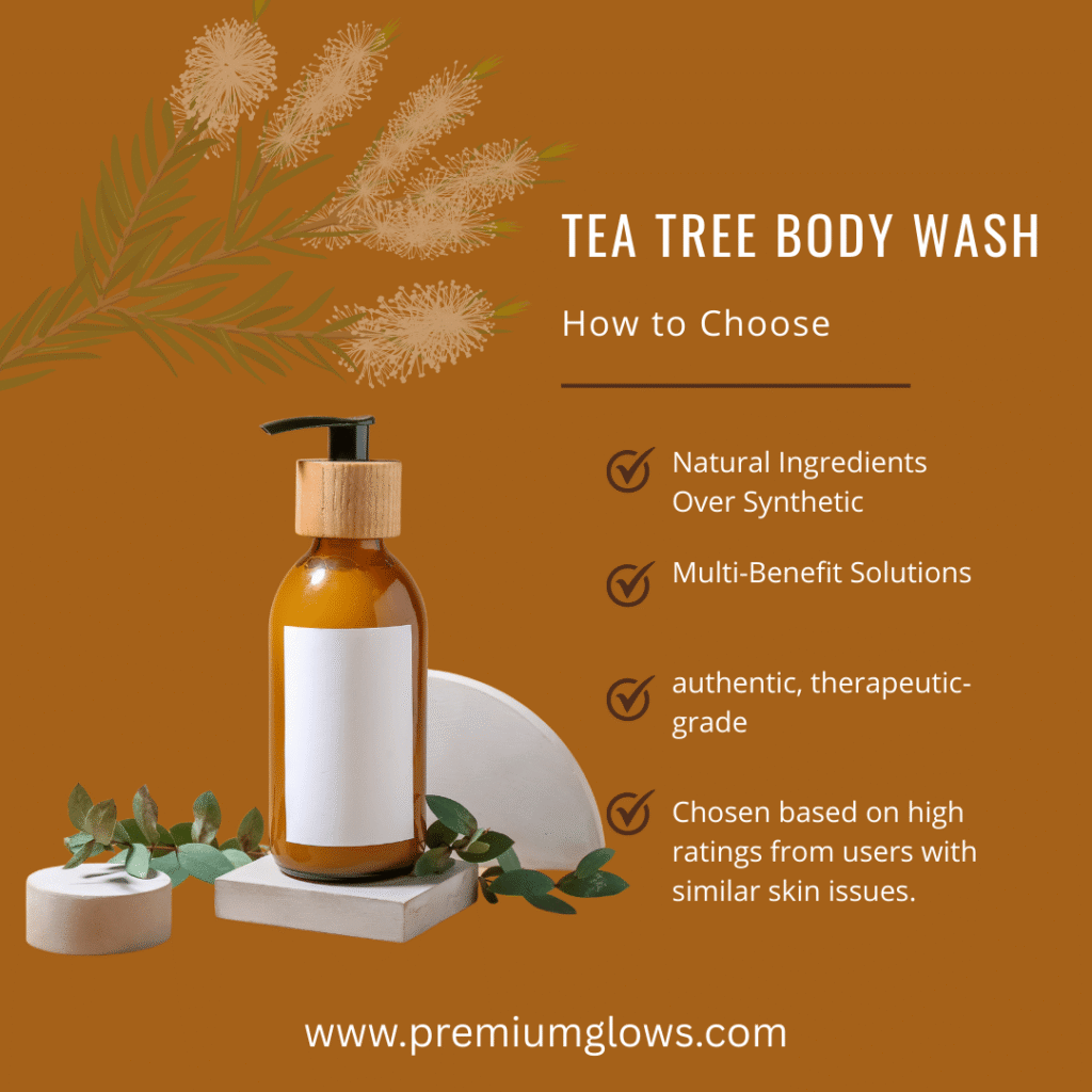 how to choose tea tree oil body wash