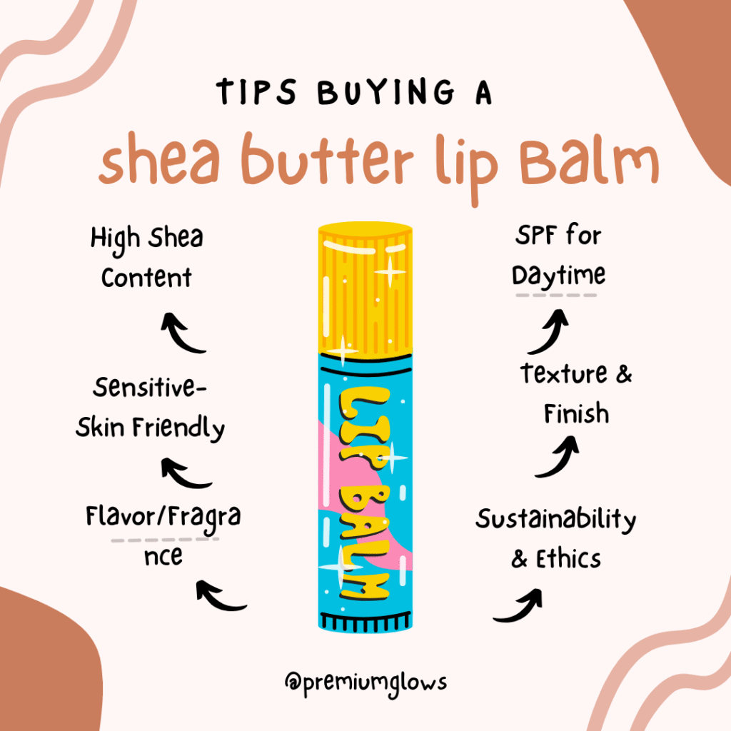 shea butter lip balm buying tips