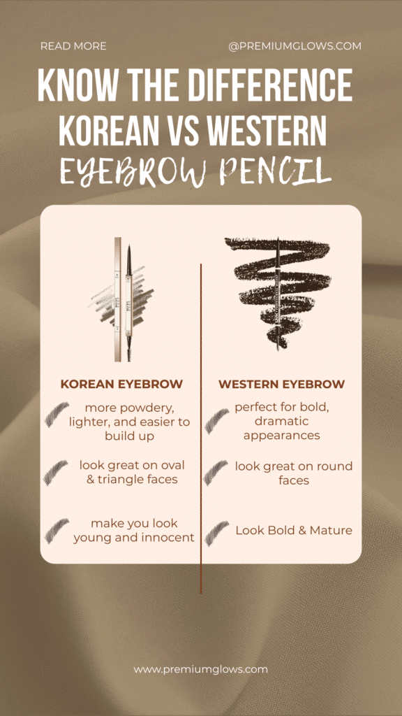 Korean vs western eyebrow