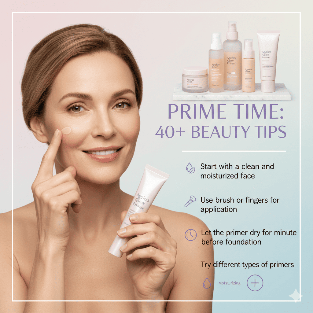 how to apply primer in mature skin