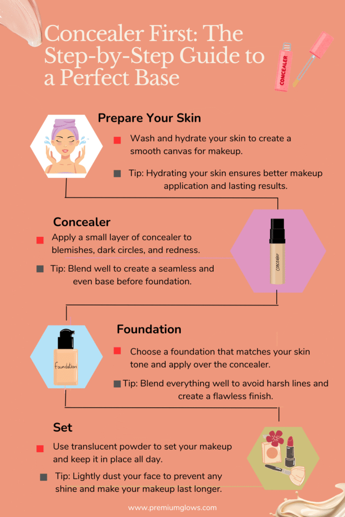how to use concealer first