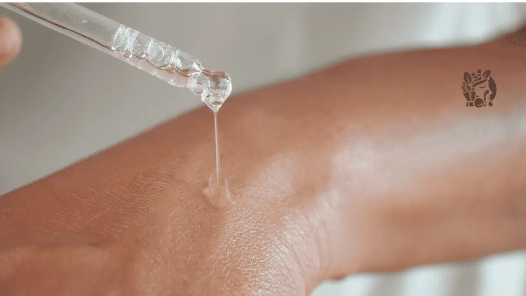 applying serum before treatment