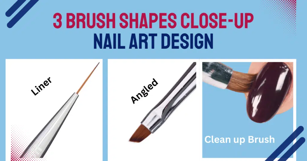 different nail art brushes for french tips 