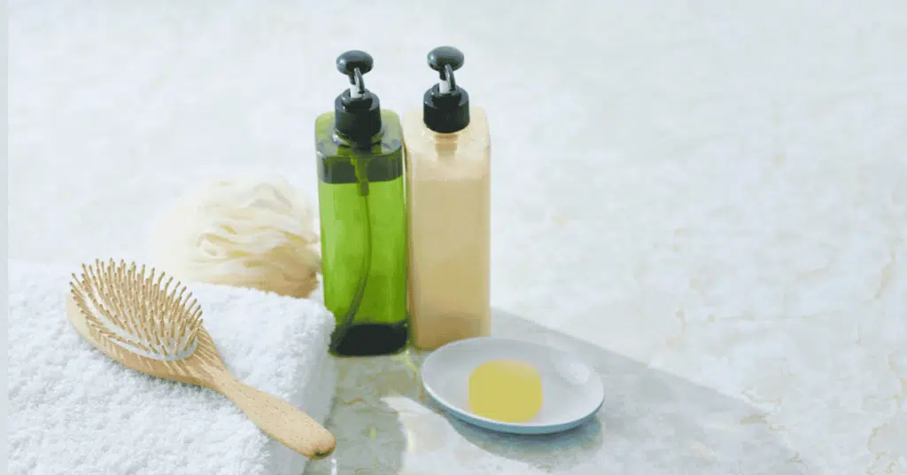 flatlay of shampoo and conditioner for wavy hair quick picks