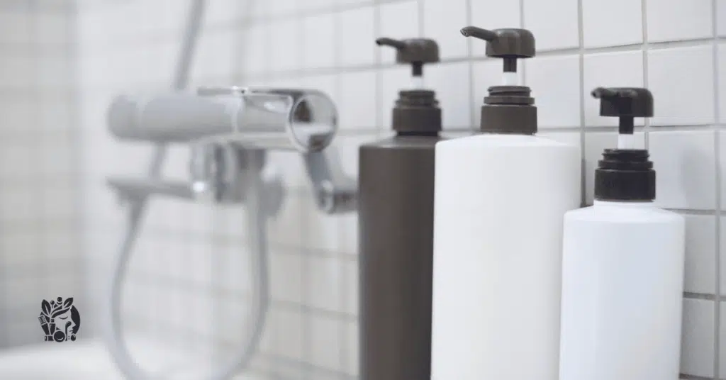 minimal flatlay of conditioner bottle for wavy hair routine