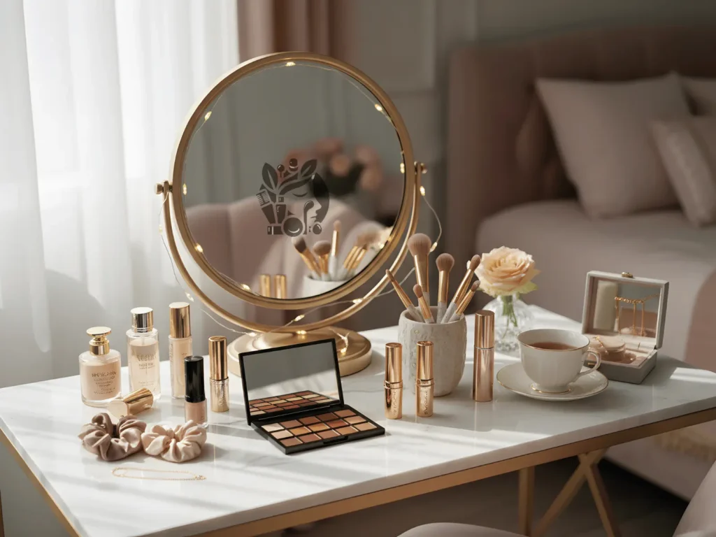 vanity flat lay premiumglows