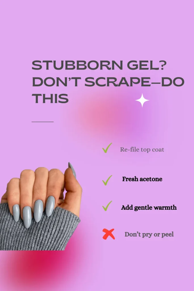 Best way to remove gel polish fast refile use fresh acetone add gentle heat
