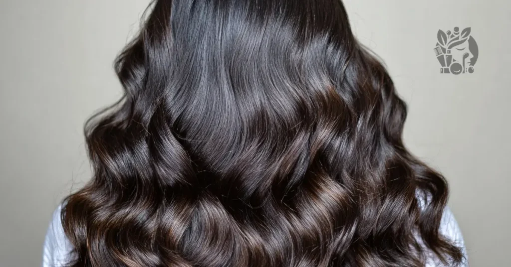 back-view woman with soft 2A&ndash;2C waves